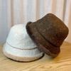 Fisherman Hat Women's Autumn and Winter Thickened Velvet Warm Windproof Ear Basin Hat Large Head Circumference Bucket Hat