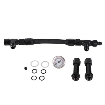 Fuel Line with Pressure Gauge Dual Feed Smooth Fuel Flow Professional for Any 4150 Base Carbohydrate AN8