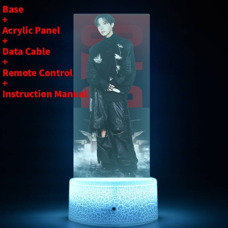 Lumină de noapte LED pentru concertul de revenire al turneului mondial BTS cu telecomandă pentru decorarea camerei și cadou de colecție