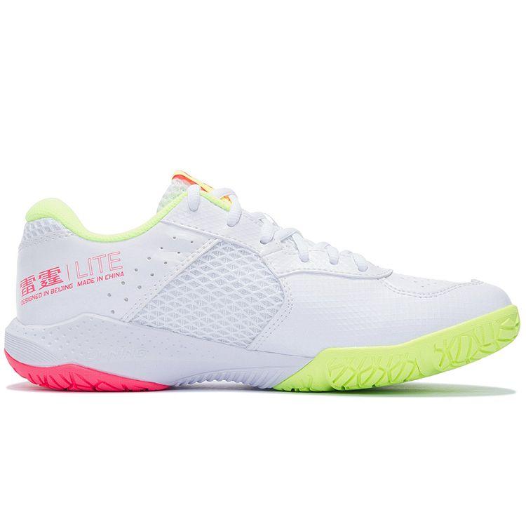 Li Ning Badmintonová série Thunder Lite Bezešvé Písmeno Odolné proti opotřebení Nízké Top Badmintonové boty Unisex tenisky Standardní-Bílá AYTS020-5