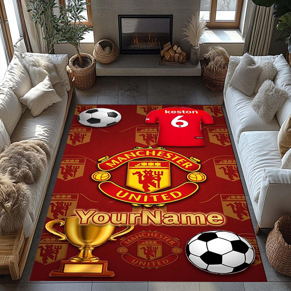 Manchester Personalized Name Floor Mat Perfect for Hallway Study room Foyer Bedrooms Anti-slip Rug Office home decor