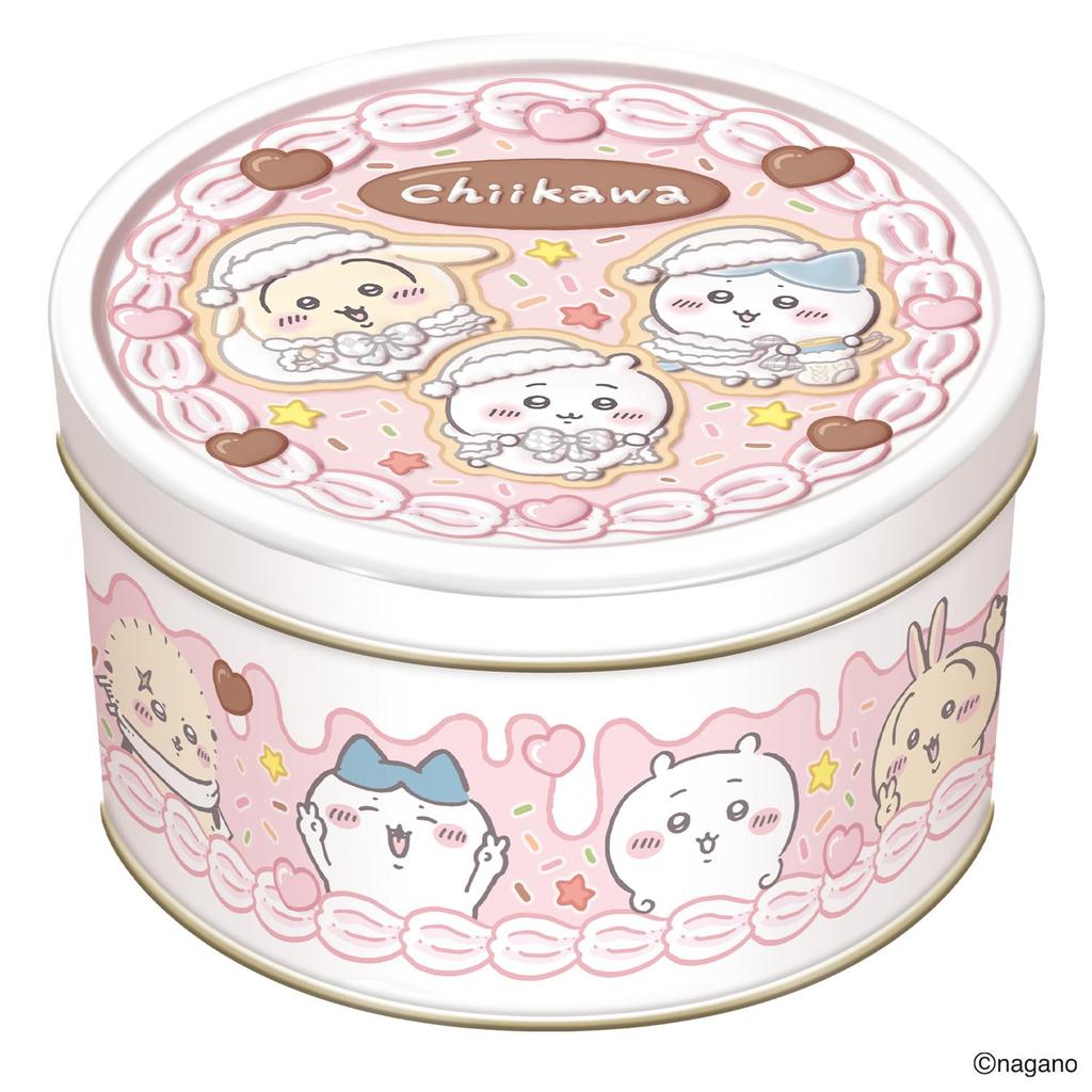 Heart Chiikawa Whole Cake Tin Cookie Candy piece Toy/1