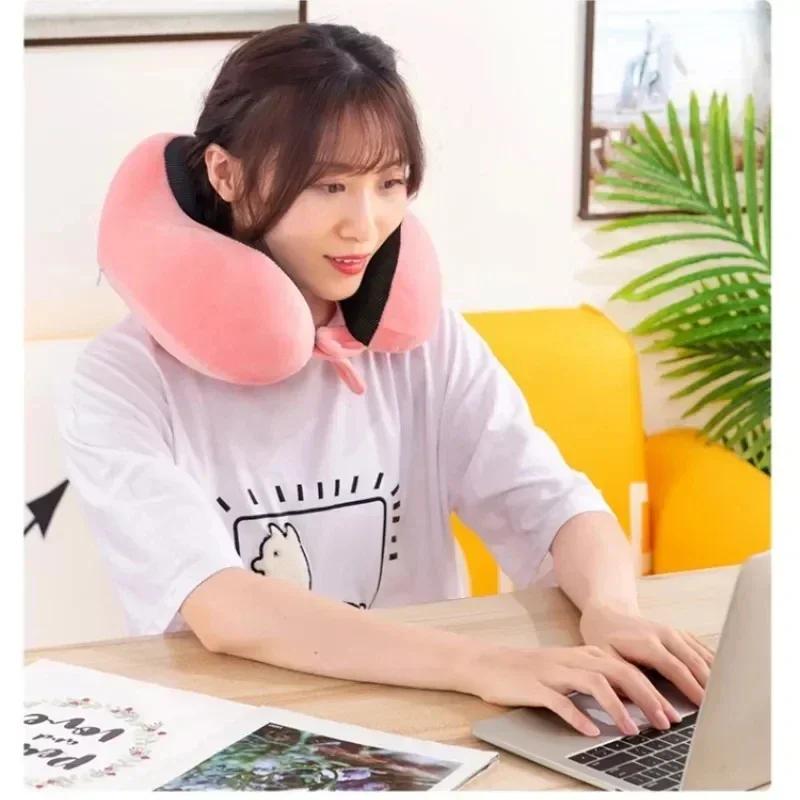U Shaped Memory Foam Neck Pillows Soft Slow Rebound Space Travel Pillow Cervical Healthcare Bedding Drop Shipping