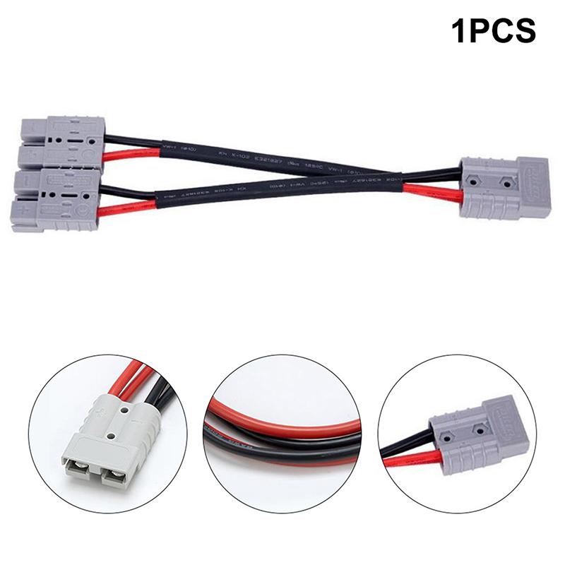 1Pc Adapter 50A For Anderson Plug Connector Double Y Adapter 4Mm Car Cable 4/6 Square Wires 30Cm For Forklifts Stackers Vehicles