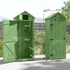 Small Shed, Tall Slim Wooden Garden Shed with 3 Removable Shelves and Roof Hatch