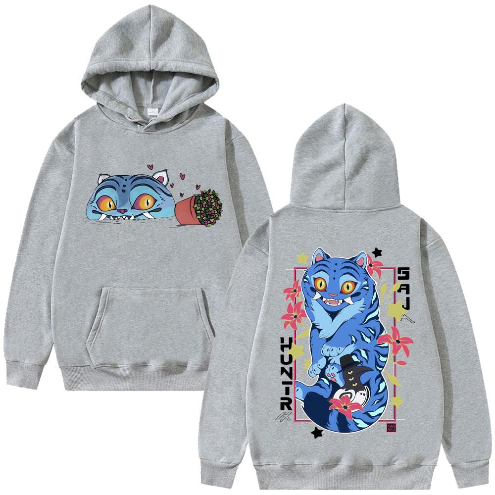 Limited Movie Kpop Demon Hunters Derpy Tiger Hoodie Men Women Fashion Cartoon Trend Sweatshirt Unisex Casual Oversized Pullover