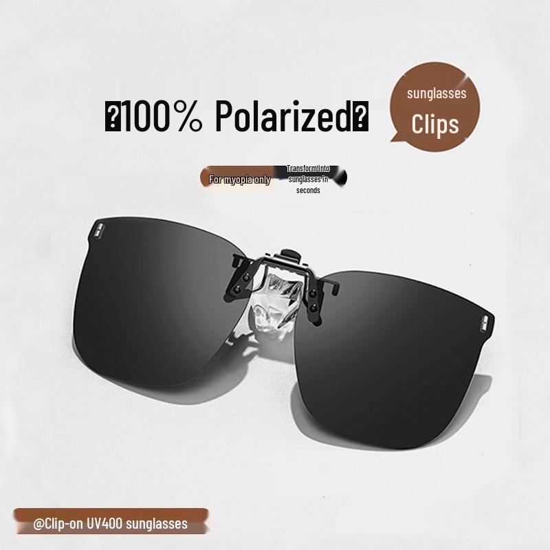 Polarized Clip-On Sunglasses for Driving - Trendy Night Vision Glasses for Men & Women