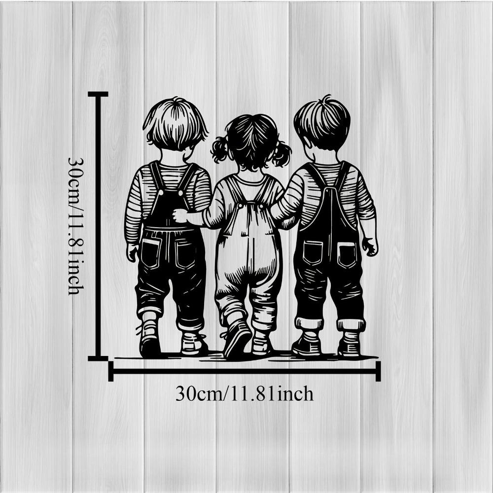 Metal Wall Art Family Sculpture Rustproof Iron Outdoor Garden Decor Christmas Gift