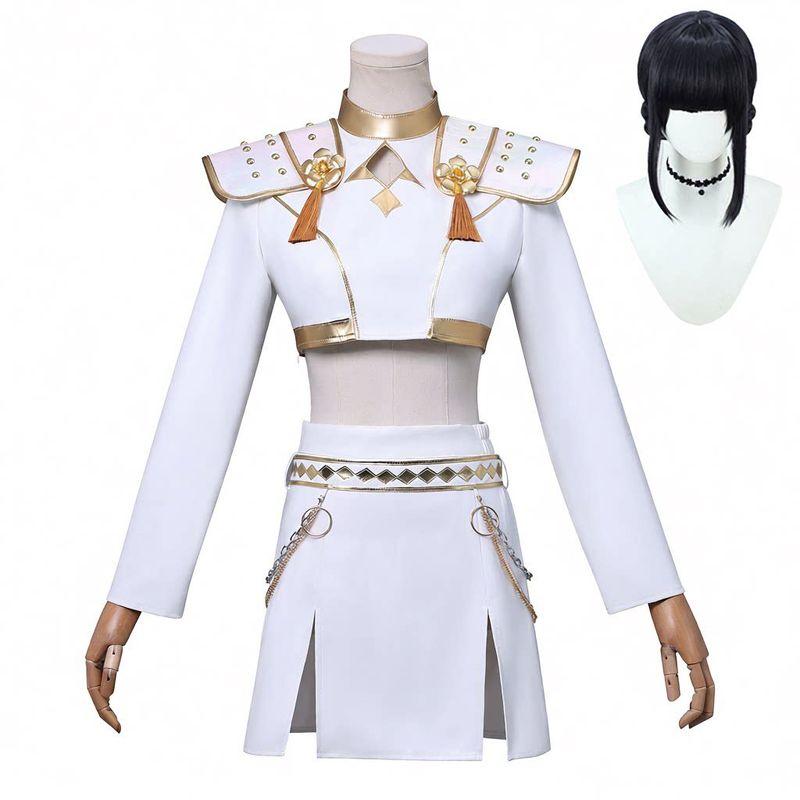 K-Pop Girl Group Cosplay Costume, White Version, Anime Style