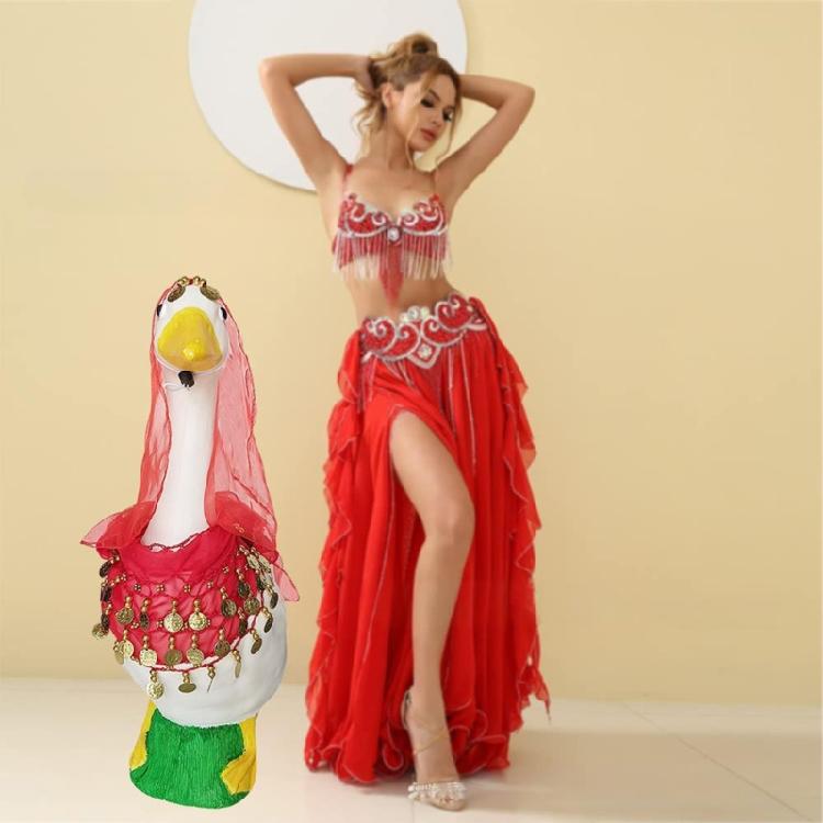 2 Peças Roupas de Dança do Ventre Fantasia Cigana Traje de Dança do Ventre Lenço de Quadril com Moedas Lenço de Cabeça