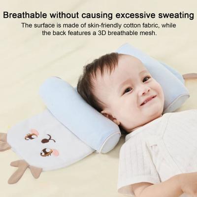 Pamuklu Bebek Destek Yastığı Ayarlanabilir Bebek Kafa Yastığı Yenidoğanlar 0-12 Aylıklar için Ergonomik Tasarım Bebek Beşik Yastığı