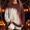 Women's Fashion Casual Halloween Print Round Neck Sweatshirt