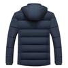 Giacca calda con cappuccio da uomo autunno e inverno, giacca antivento calda e spessa da esterno, fodera imbottita