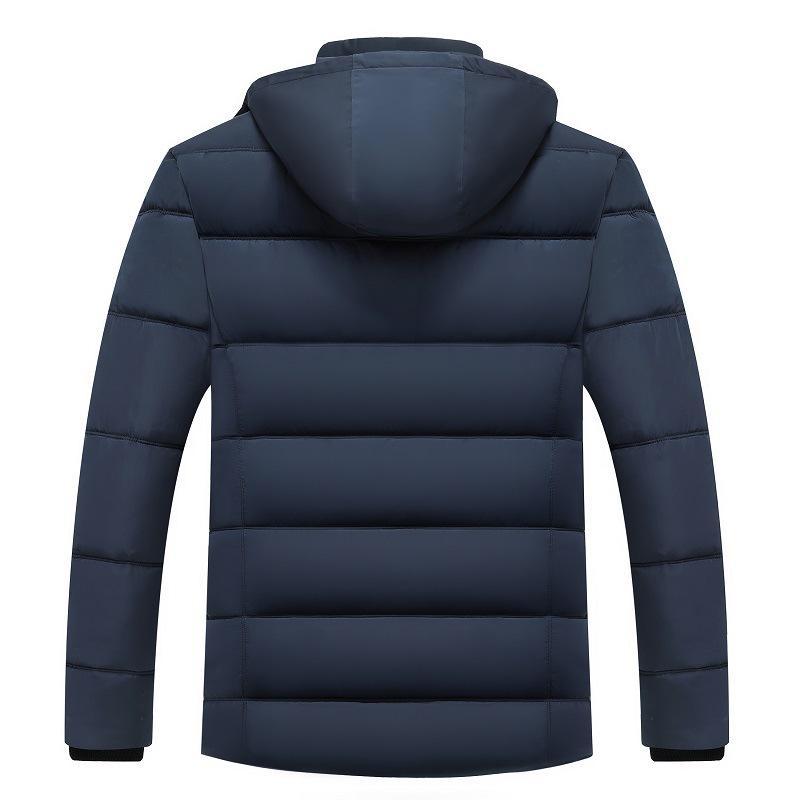 Giacca calda con cappuccio da uomo autunno e inverno, giacca antivento calda e spessa da esterno, fodera imbottita