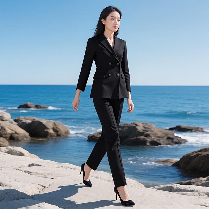 Women s Double-Breasted Business Suit Set 4XL