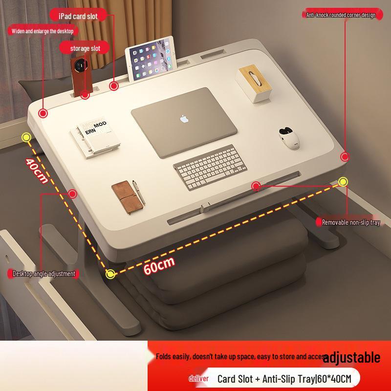 Adjustable Folding Bedside Table for Dorms and Homes