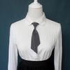 Simple Slim Shirt Bowtie Solid Color Graduation Bow Tie  Women Men Formal Wear Accessory