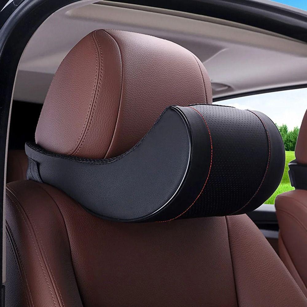 1Pcs PU Leather Headrest Cushion Memory Foam Seat Headrest Pad Car Neck Pillow  for Auto Interior