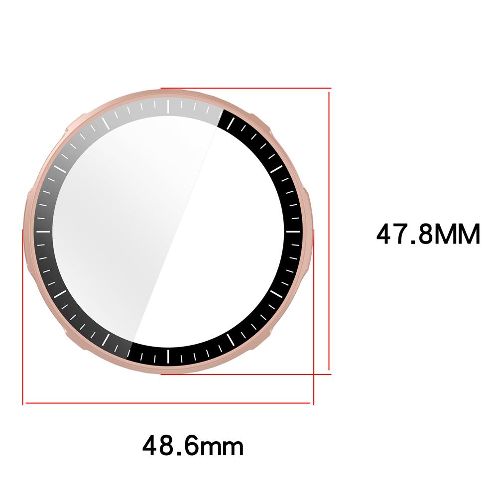 PC+Tempered Protective Case Anti-Scratch Full Coverage Screen Protector Shockproof Cover Shell for Amazfit Active 3 Premium