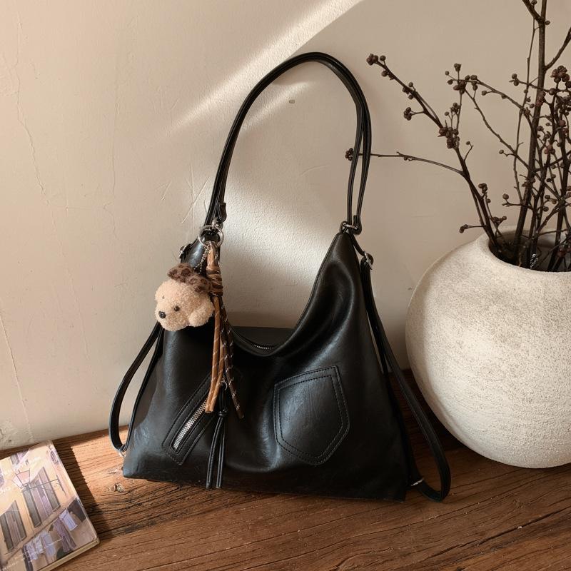 Tragetasche mit großem Fassungsvermögen, Nischen-Freizeit-Unterarmtasche, Pendler-Ein-Schulter- oder Doppel-Schulter-Tasche