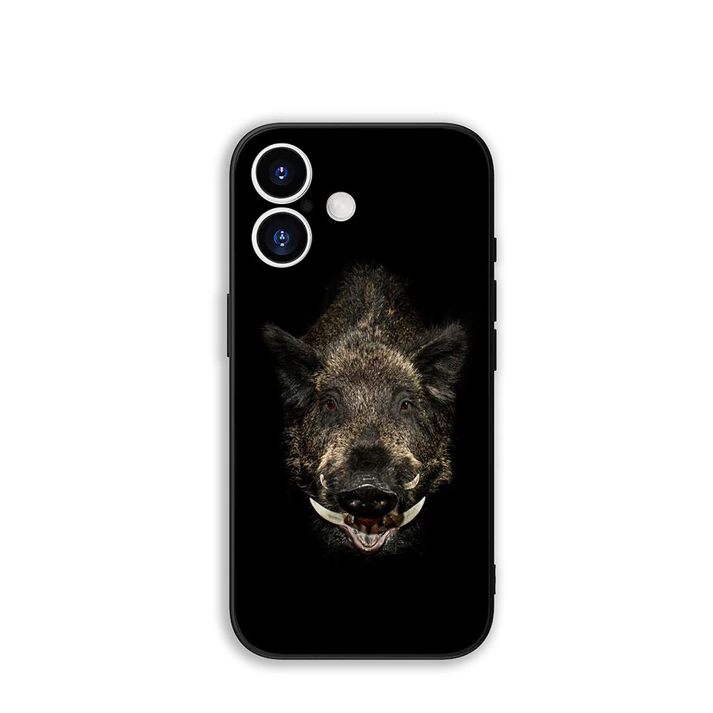 Phone Cover Animal Wild Boar Pig Casing for Apple iPhone 16 15 14 Plus 13 12 Mini 17 Pro Max + ProMax 16E Air 15+ Case