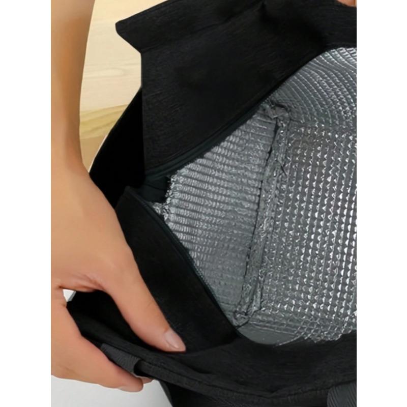 1pc Portable Lunch Bag, Reusable Leakproof Cute Lunch Bag, Lunch Tote Bag With Side Storage For Water Bottles, Reusable Insulated Lunch Box