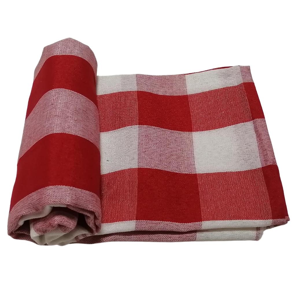KINOKINO Parka Craft Omar, Thai, Asian, Ethnic, Fabric, Checkered, Striped, Multi-Cloth (Red)