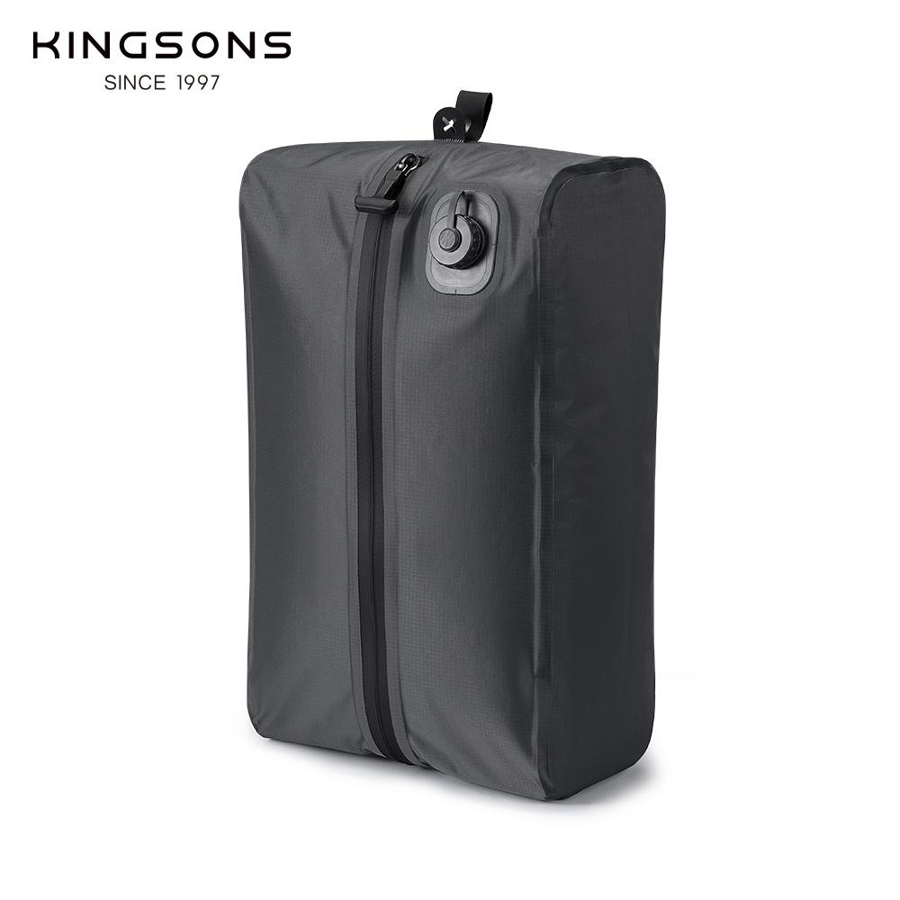 Reisetasche Gepäckorganizer Vakuum-Kompressionsbeutel Kingsons 17L mit Luftpumpe Wiederverwendbar Outdoor Ein-Tasten-Elektrisch Schwarz/Dunkelgrau KP25933