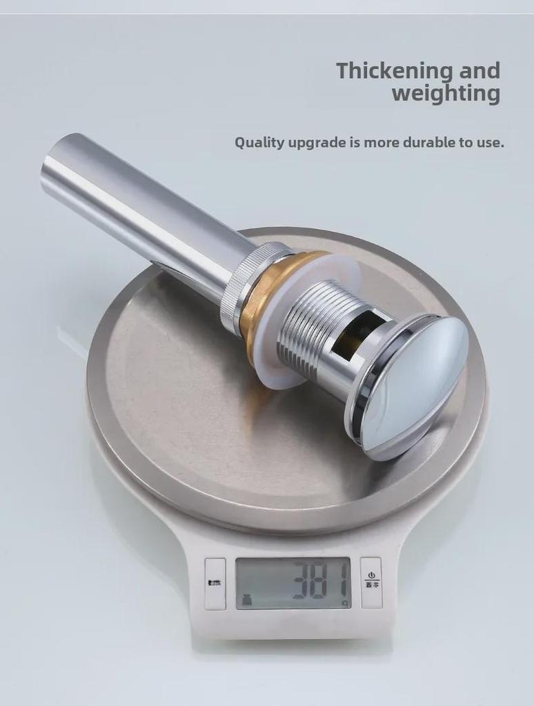 Copper Bounce Drainer for Bathroom Handwashing Basin with Deodorizing Drain Pipe
