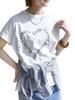 Ships for Women Variation Logo Embroidered Print Tee 312312867 White One Size Web-Exclusive Hand-Washable