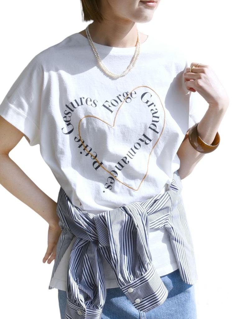 Ships for Women Variation Logo Embroidered Print Tee 312312867 White One Size Web-Exclusive Hand-Washable