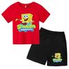 Children's Summer Cool Crew Neck T-Shirt, Short-Sleeve Top and Shorts Two-Piece Casual Party Sports Set