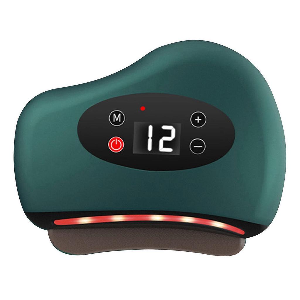 Electric Gua Sha Massager with Red Light Therapy, Heat & Vibration, 12 Heating Hot Compress Massager, Lift Sculpting Tool for Face & Body