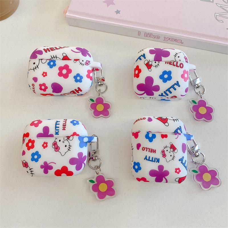 Korean flower kt cat is suitable for AirPods 1 generation protective case second generation 1st generation pro1 apple bluetooth headset case female