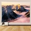 Golden Sunrise Snow Mountain Tapestry Sea Of Clouds Nature Landscape Wall Hanging Aesthetic Home Decor Bedroom Dorm