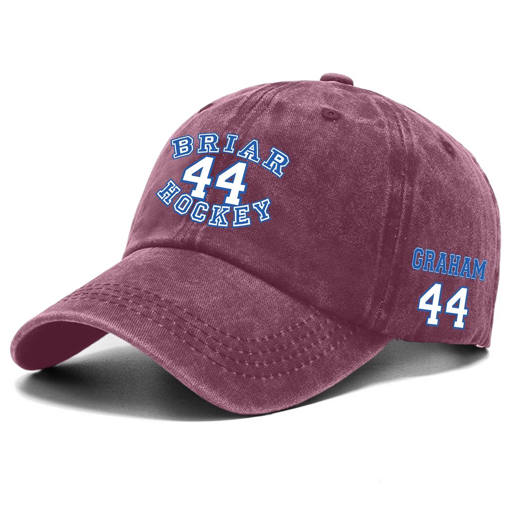 Vintage Washed Cotton Baseball Cap Soft Top Adjustable Fit Embroidered Number and Letter Design Classic Style Hat for Everyday Wear