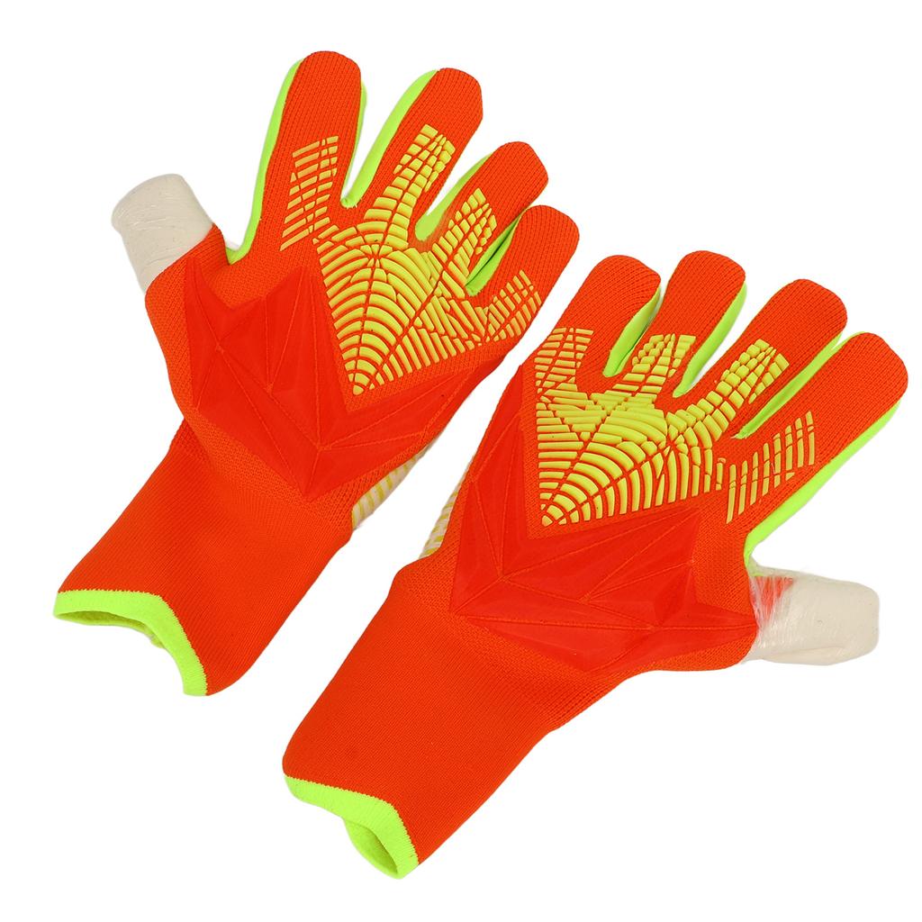 Soccer Goalie Gloves for Men Women Latex Nylon Anti Slip Breathable Finger Protection Soccer Goalkeeper Gloves for