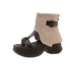 Fashion Fashion Height Increase Women Sandals Boots Fashion Hollow Out Open Toe Shoes Street Style Ladies Thick Heel Short Booties