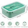 Bento Lunch Container For Kids Bento Adult Box With 3 Compartment Leak-proof Microwave Dishwasher Freezer Safe Meal Fruit Snack