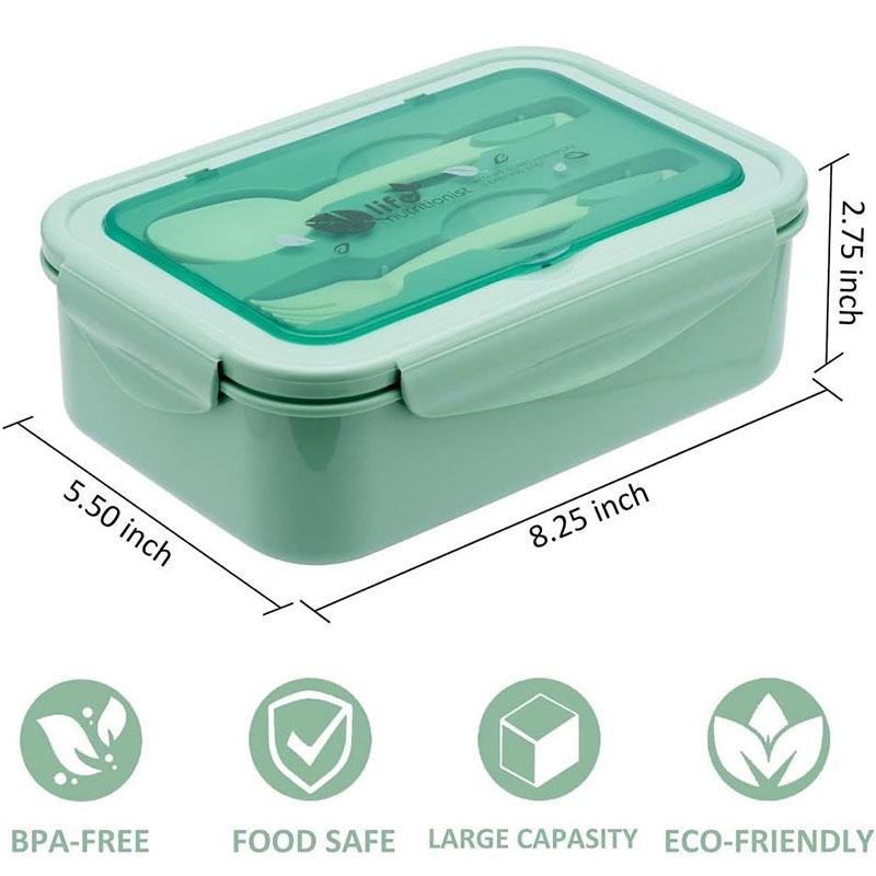 Bento Lunch Container For Kids Bento Adult Box With 3 Compartment Leak-proof Microwave Dishwasher Freezer Safe Meal Fruit Snack