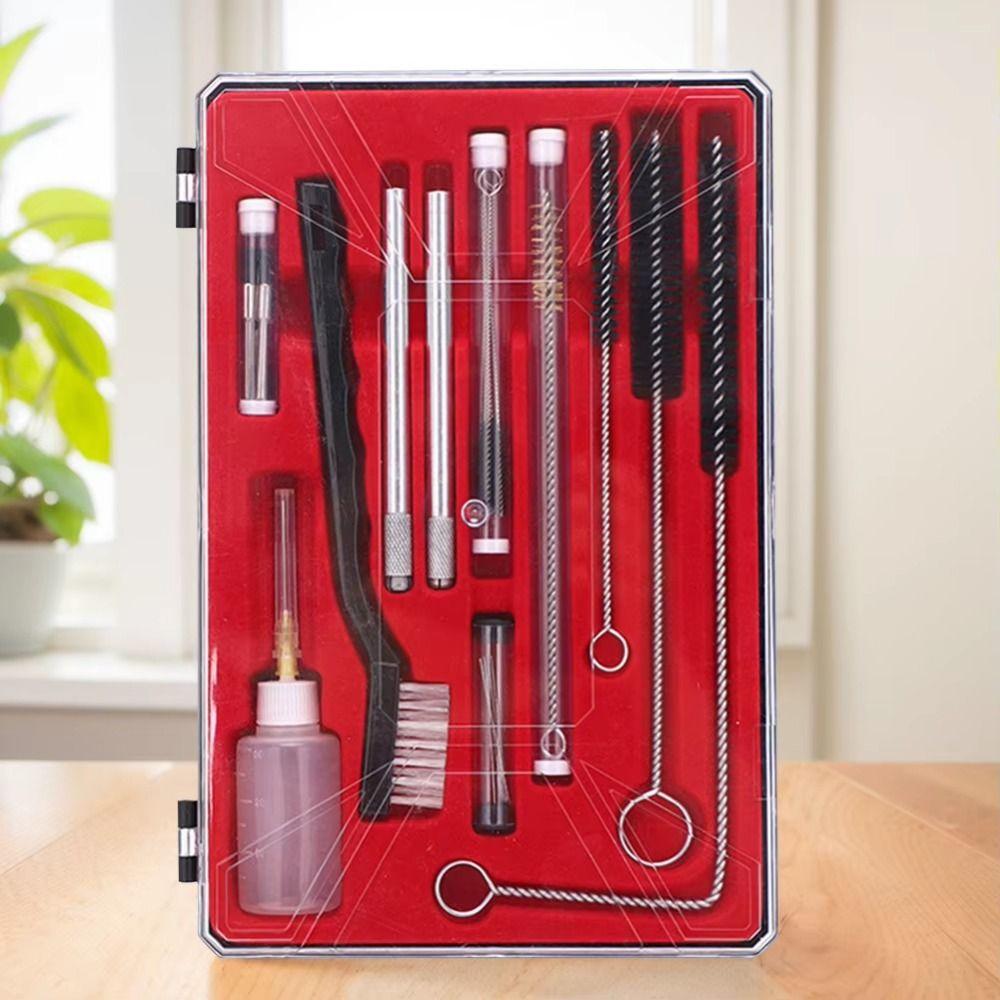 17/23Pcs Storage Case Spray Nozzle Cleaning Brush Set Airbrush Airbrush Maintenance Kit  Air Tools