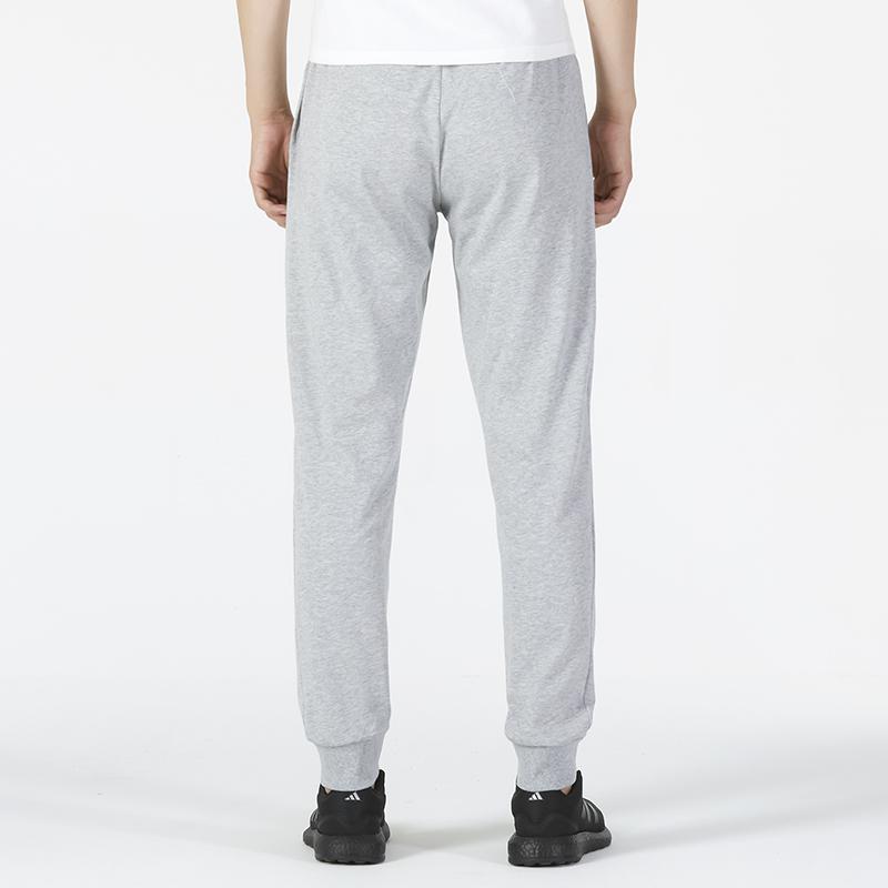 adidas Essentials Single Jersey Tapered Cuff Pants Medium Grey Heather Men Streetwear GK9258