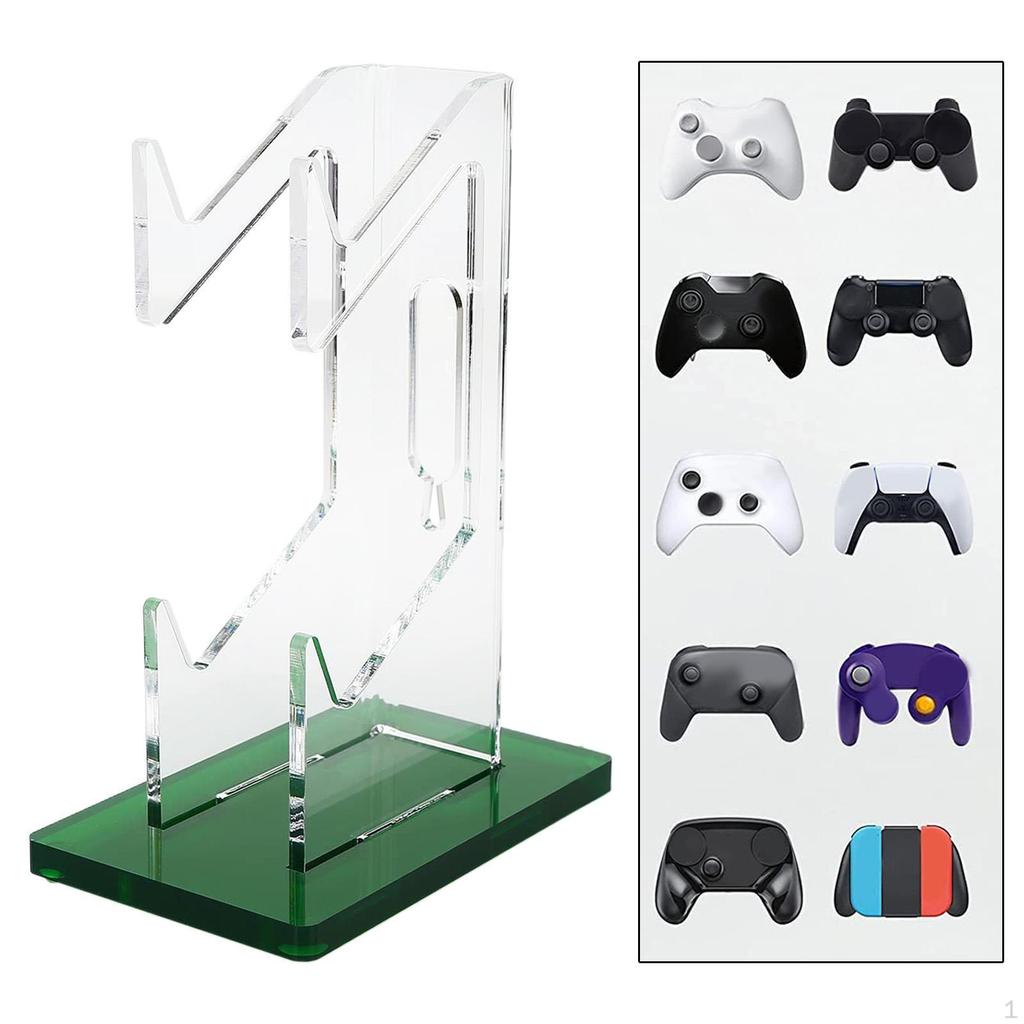 2 Tiers Controller Display Stand Clear Headphone Holder Desk for Game Grips