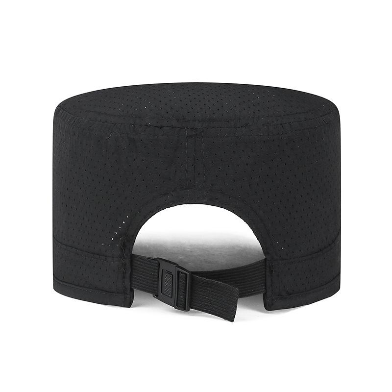 Summer Breathable Solid Color Sunscreen Quick-Drying Cap Adjustable Outdoor Sunshade Flat Top Cap