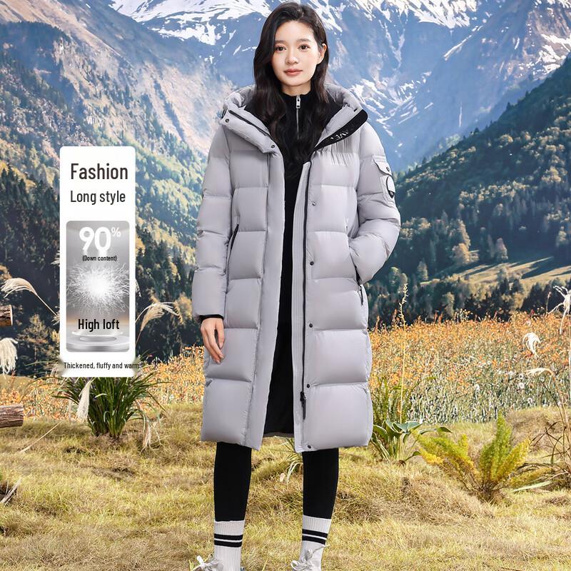 

SNOWFLYING Unisex Mid-Length Winter Down Jacket X40146308FX M (165)