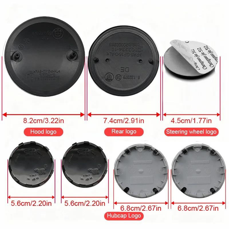 JKGN2 4Pcs BMW M Emblem Floating Wheel Center Caps 56MM/68MM Diameter Hub Cover for E46 E36 E34 F10 E90 F30 E60 E53 E30 E92 E87 Car Ac