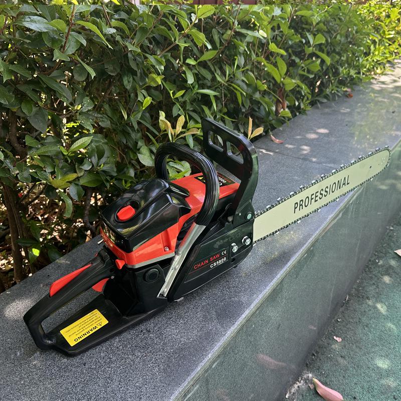 High-Power Two-Stroke Handheld Gasoline Chainsaw for Tree Cutting and Garden Use
