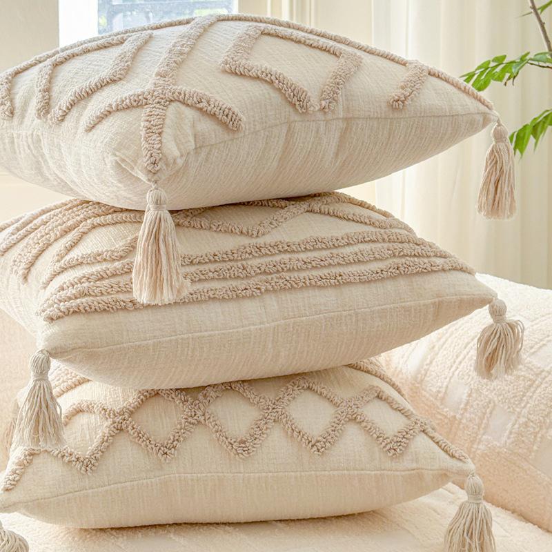 Leichter Luxus High-End Sofakissen Kissenbezug Böhmischer Stil Bettkopfteil Erkerfenster Kissenbezug 45×45cm