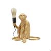 Ovegna Table Lamp Figurine Monkey Design 32 Cm Gold