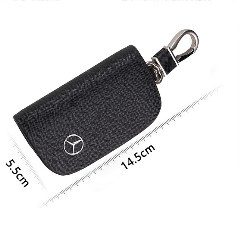 GLC GLB Leather Car Key Case Protection Auto Key Bag Key Chain Cover For Mercedes Benz W176 W177 W204 W205 W212 W213 W206 X156